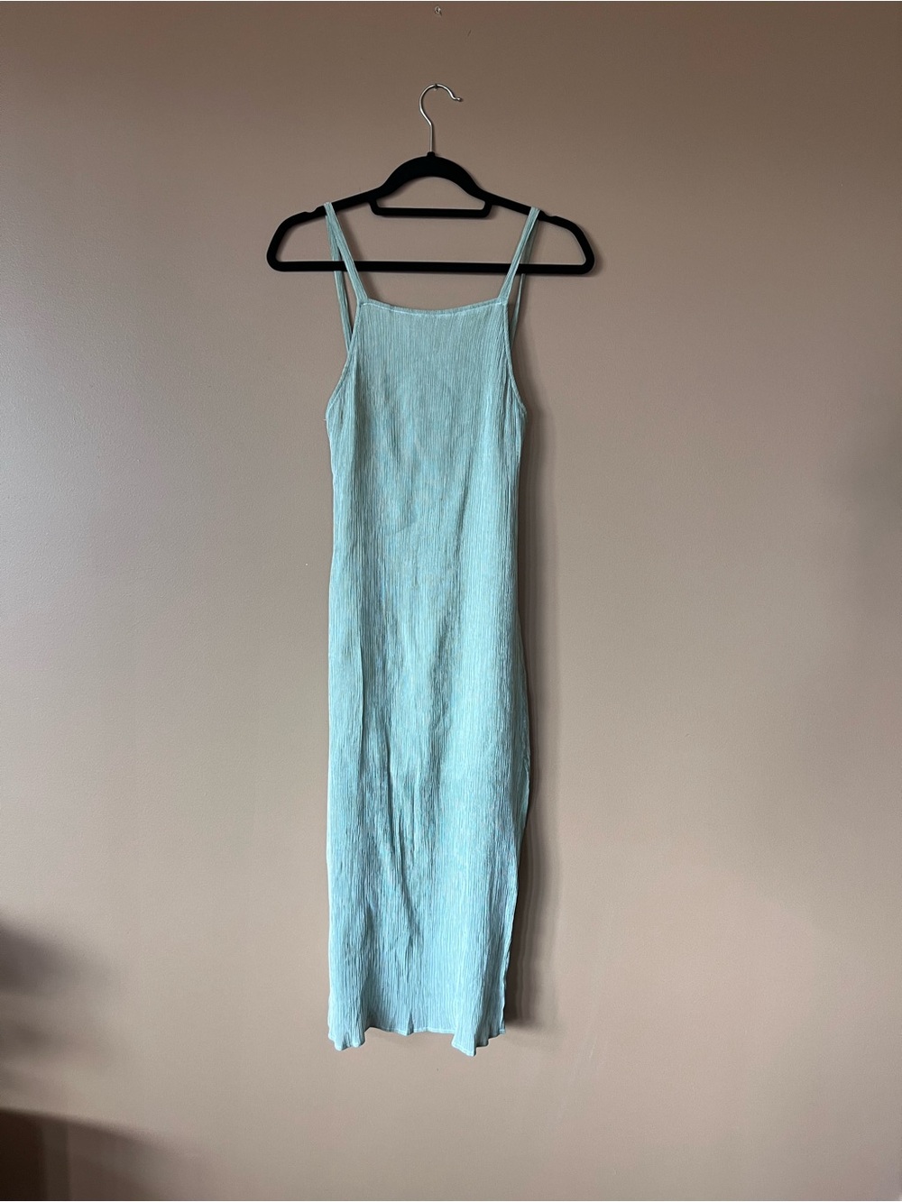 Christy Dawn Light Green Slip Midi Dress with Spaghetti Straps